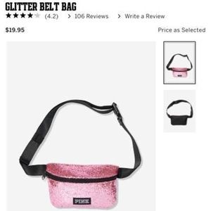 PINK glitter crossbody